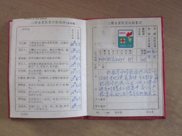 金星队员达标升级证书