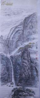  刘丹华山水画 （93x34cm ）　