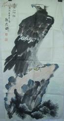著名军旅作家杨大群国画（130x66cm）