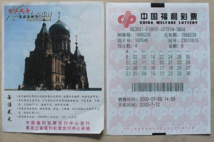 中国福利彩票龙江风采(索菲亚教堂图案)(奖券仅供收藏)