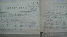 53年，上海失业人员调查表等