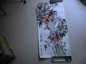 鲁国华花鸟一张：多寿（34X69）CM【包真】