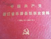 中国共产党浙江省乐清县组织史料（1926-19870