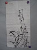 兰花 与奇石  画一张  66*34厘米