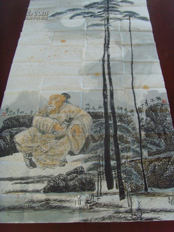 牧青（李希勇）：画：孔子月下静思图（当代最具艺术价值与市场收藏潜力的画家，山东省国画院副院长、山东美协理事、山东省美术家协会山水画艺委会副秘书长、山东美协花鸟画艺委会委员）（补图2）