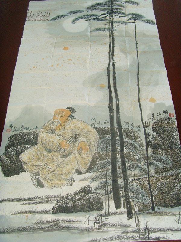 牧青（李希勇）：画：孔子月下静思图（当代最具艺术价值与市场收藏潜力的画家，山东省国画院副院长、山东美协理事、山东省美术家协会山水画艺委会副秘书长、山东美协花鸟画艺委会委员）（补图2）