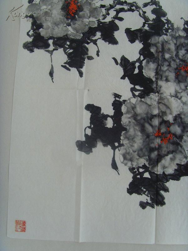 朱全增：画：晨露（带上款）（山东省美术家协会副主席、浙江现代书画院院长、国家一级美术师、中国美协会员。山东画院高级画师，北京京桥大学美术系教授，民族书画艺术家协会主席）带《朱全增画集》（补图1）