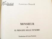 意大利文原版·MONSIEUR O IL PRINCIPE DELLE TENEBRE