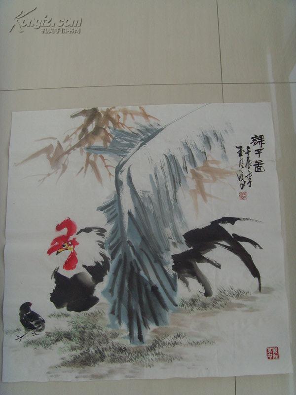 国天星（国玉明）：画：课子图/中国花鸟画研究会会员/山东美协会员/山东画院高级画师/济南长清区美协副主席