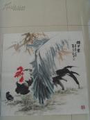 国天星（国玉明）：画：课子图/中国花鸟画研究会会员/山东美协会员/山东画院高级画师/济南长清区美协副主席