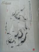 吕永福(墨痴大师)：画：虾趣图2(竖幅)北京陶然画院副院长/中国画研究社研究员及燕南书画学会副会长/带画集