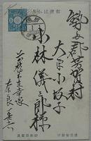 日本实寄菊花明信片（大正9年1920年）