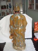 50-60年代景德镇瓷雕厂雕塑瓷：邱春发造大号站济公像（62厘米高）