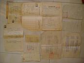 1950年-铁路职工-临时身体检查证-转勤待遇书-员工服务证等多份证明书