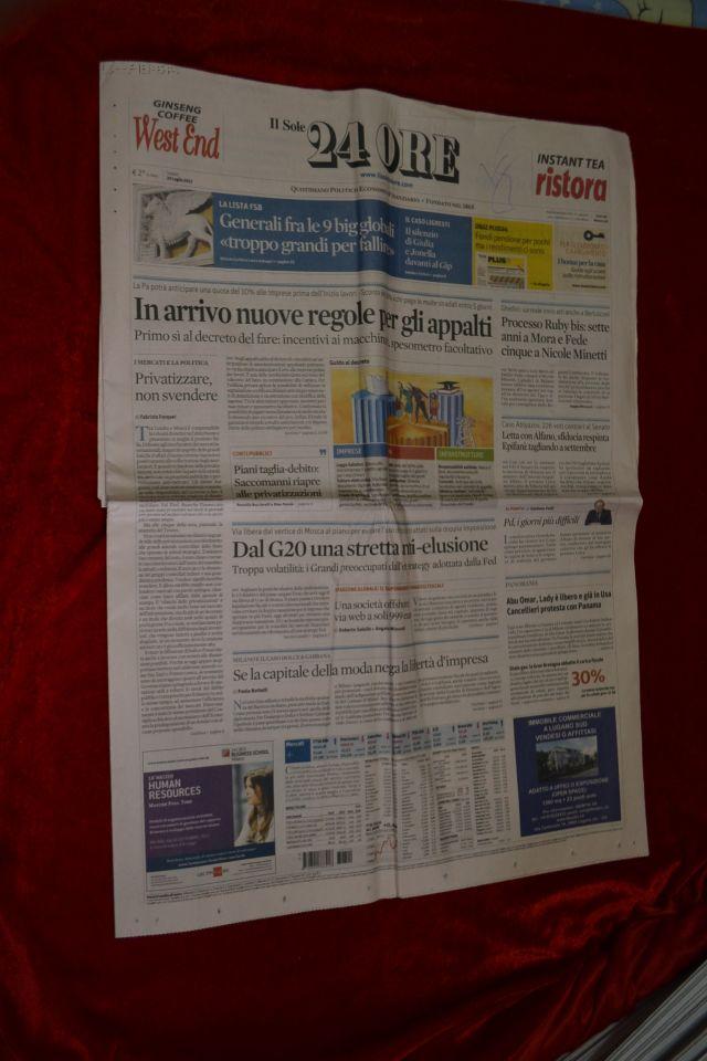 IL SOLE 24 ORE 意大利 24小时太阳报 2013/07/20  9770391786418