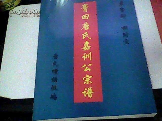 [膏田唐氏嘉训公宗谱  ]