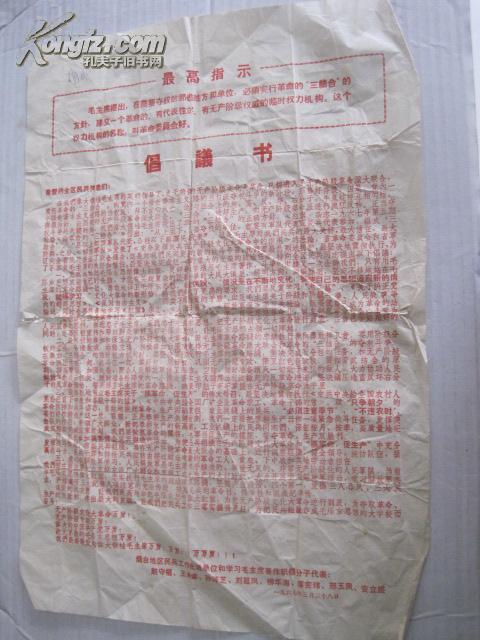 **倡议书  尺寸为38*27cm