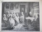 1800s版画: The Sewing-School at Katwyk