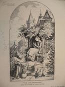1888年版画：The Garland-Weaver