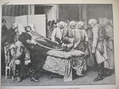 1800s版画：The Austrian Staff Before the Body of General Marceau