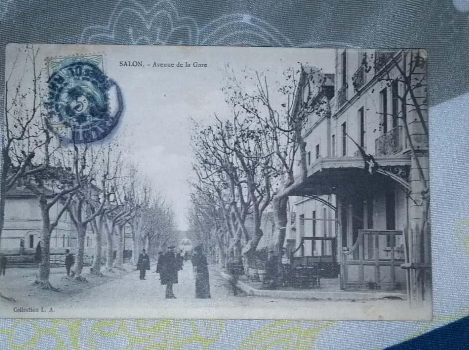 晚清时期   法国实寄SALON.-Avenue de la Gare沙龙-大道德拉火车站明信片   一张 
[5c邮票一张 邮戳1枚