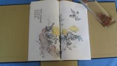 翎毛草虫花卉谱（1函2册，蝴蝶装，80幅精美图案，传统艺术精品）