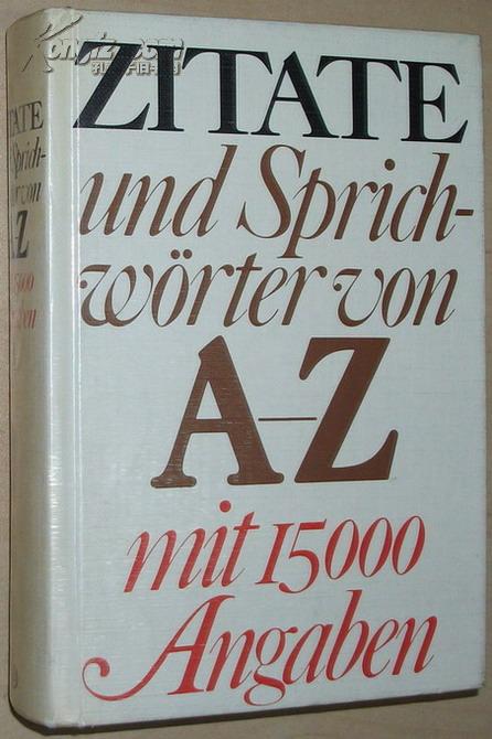 德语原版书 Zitate und Sprichwörter von A-Z mit 15000 Angaben