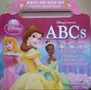 英文原版    少儿学习绘本    Write-on.Wipe-Off Activety Board Book,Disney Princess:ABCs