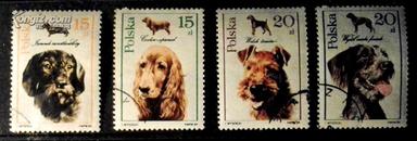 波兰邮票 【动物系列】盖销票共4枚