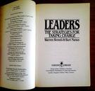 旧藏英文书籍 【LEADERS】-领导者 The strategies for taking charge