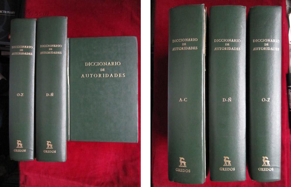 Diccionario De Autoridades / Dictionary of Authority (3 vols) (Biblioteca romanica hispanica) (Spanish Edition)