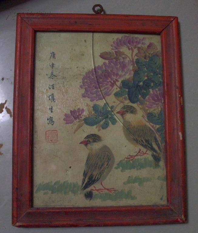 汪慎生花鸟小画一幅