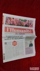 L'Humanite 法国人道报 2014/10/05 NO.21517 外文原版过期旧报纸