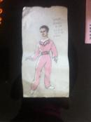 1960年手绘杂技团服装手稿
