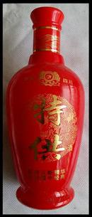 四川名酒酒瓶——4个合售——一律红底金色图文