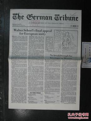 THE BERMAN A WEEKLY REVIEW OF THE GERMAN PRESS英文版1974.11 （13055）
