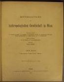 1896年出版《Mittheilungen der Anthropologischen Gesellschaft in Wien》