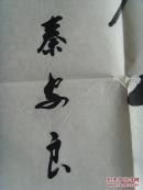 秦安良：书法：李白诗一首（聊城市老年书画研究会名誉会长，山东省书画家协会理事，盛世轩（北京）书画艺术研究院高级书画师，王铎故里书画院名誉院长，东城书画院名誉院长。）（带《秦安良书法作品集》）（带信封）