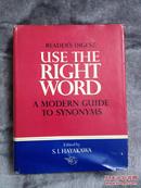 正宗美国印刷 Use The Right Word  A Modern Guide To Synonyms 早川同义词 英语同义词辞典 第二本