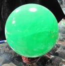 /夜光球/夜明珠绿色直径11-12cm配送底座