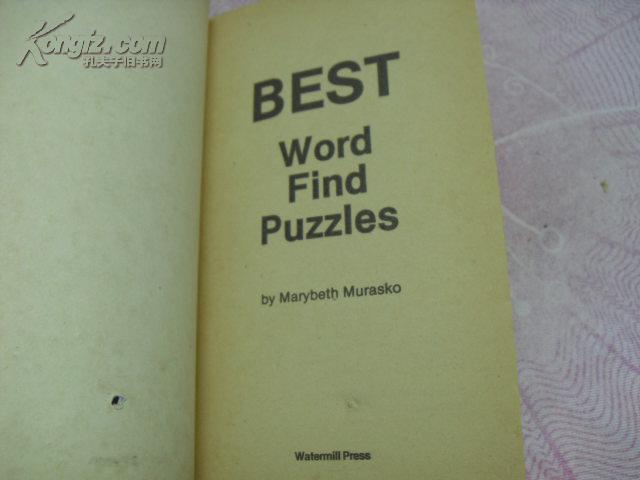 【英文原版】Best Word Find Puzzles