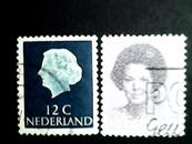 荷兰邮票·女王普票2种12枚信