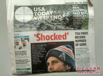 USA TODAY 今日美国 原版英文报纸 2015年1月23日