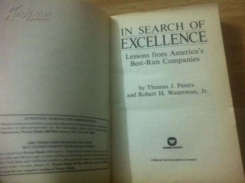 In Search of Excellence