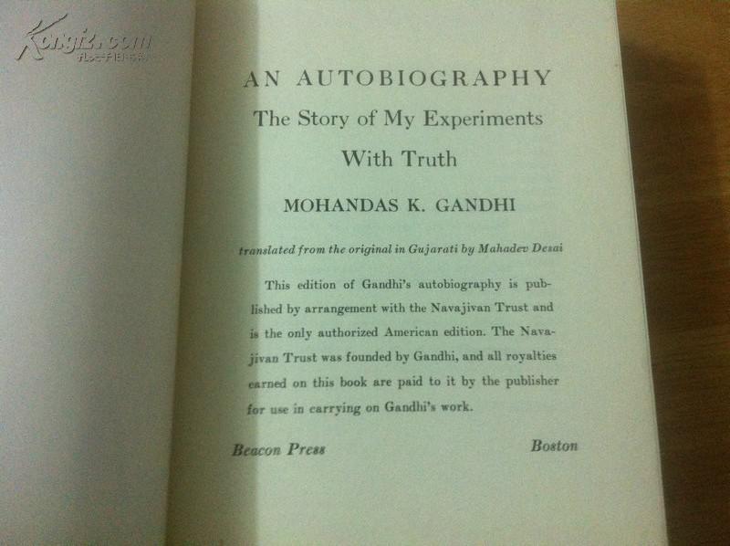 Gandhi:An Autobiography