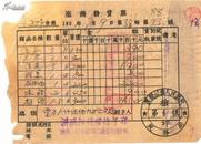 食品专题---东北区印花税票-----1951年黑龙江省洮南县, 大葱/洋葱发票38-88号(税票3张)