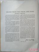 GRADED PIECES FOR VIOLIN PLANO[1905年印]