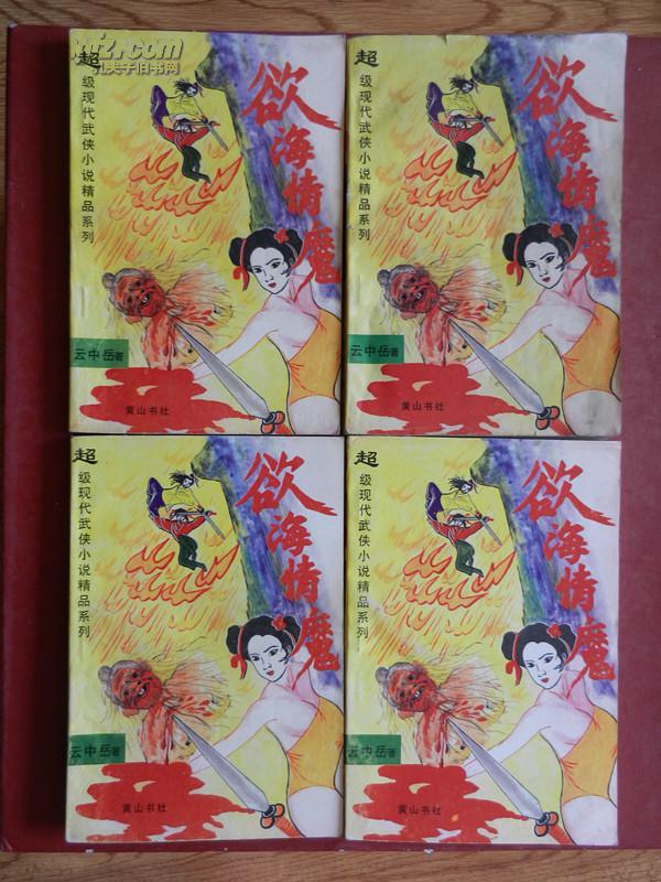 欲海情魔 全四册 云中岳超级现代武侠小说精品系列 八五品 包邮挂