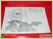 《写意花卉技法探讨插图·全套35张第35张·钩勒法是一种》，1978年月著名国画家康师尧在西安美术学院“写意花卉技法探讨”讲课稿，1978年康师尧制稿，木板水印，单面印制，8开，39厘米×27厘米