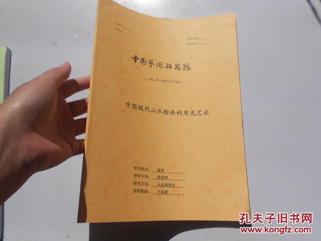 中国现代山水绘画的用光艺术（中国艺术研究院2008届申请博士学位论文）